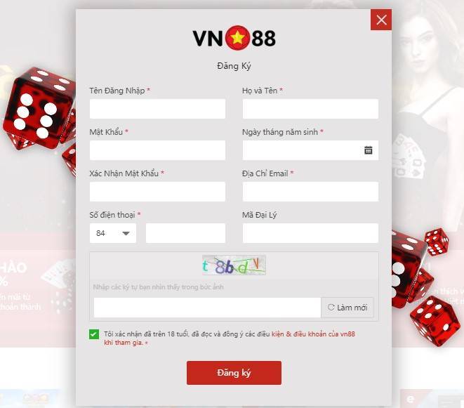 Hướng dẫn cách đăng ký tài khoản VN88 cho tân thủ