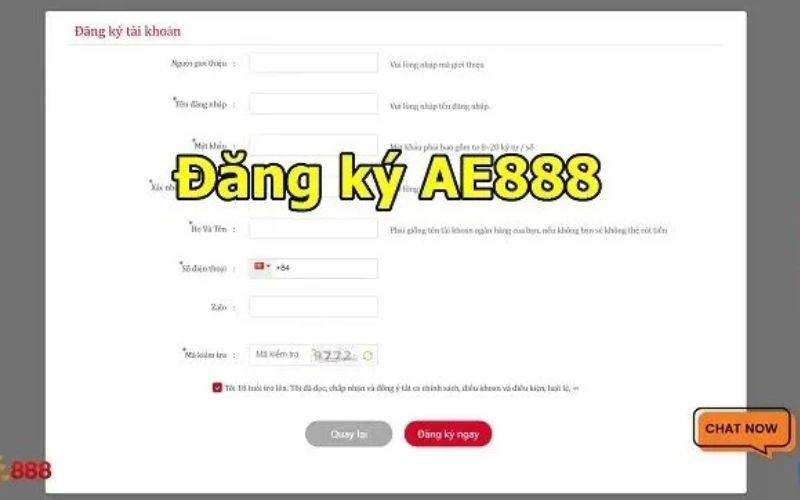 Cách đăng ký tài khoản Ae888 đơn giản 