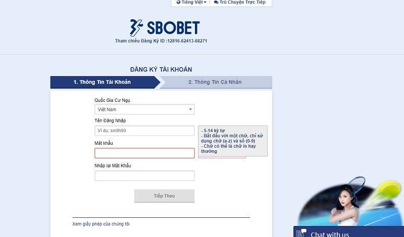Cách đăng ký tài khoản tại nhà cái uy tín Sbobet